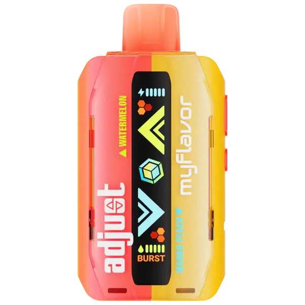 A Watermelon Mango Peach Adjust MyFlavor 40K – Tropical Fruit Fusion by Vape4Less.