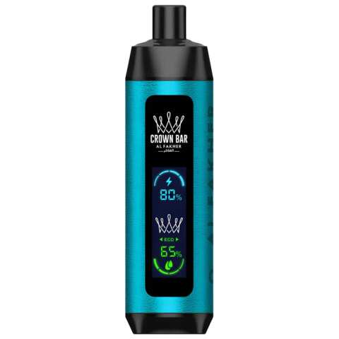 A Blue Razz Blast Al Fakher Crown Bar 8000 Pro blue razz blast pro flavor e-liquid by Vape4Less.