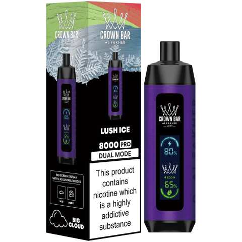 A Lush Ice Al Fakher Crown Bar 8000 Pro – Juicy Watermelon & Icy Menthol by Vape4Less.