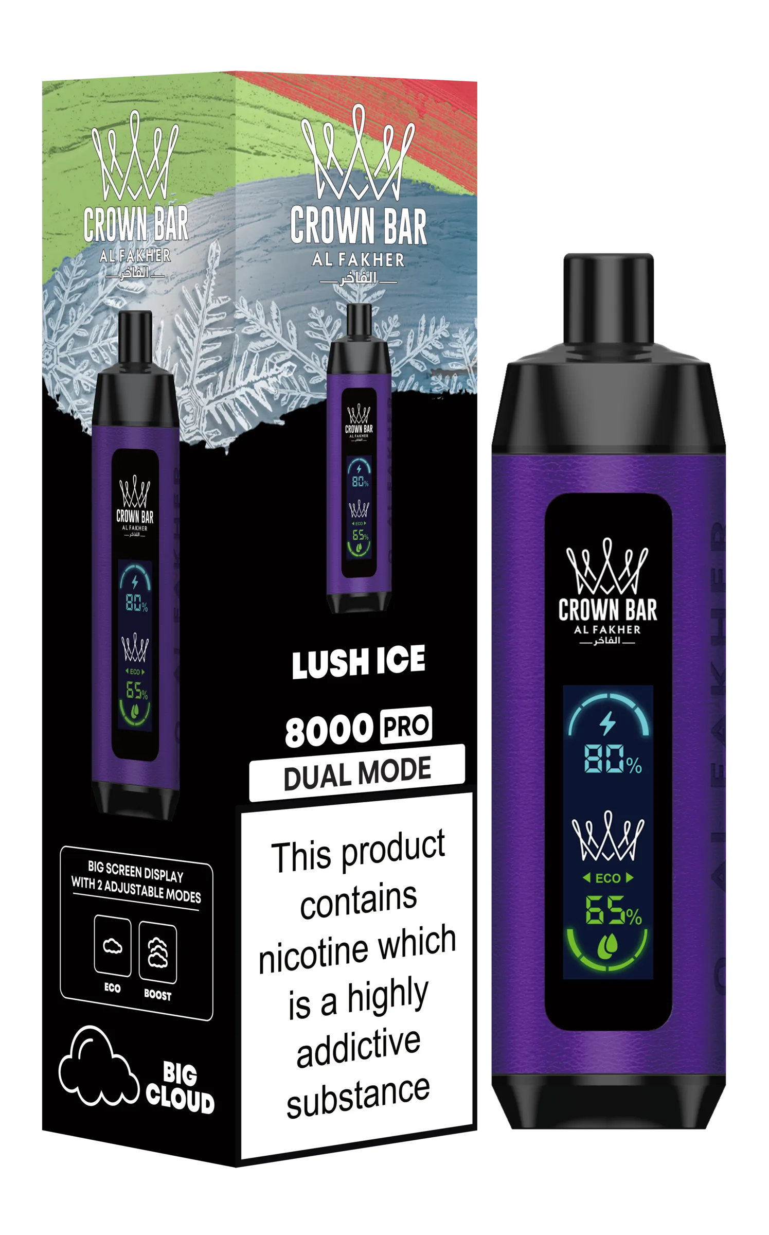 Lush Ice Al Fakher Crown Bar 8000 Pro A Lush Ice Al Fakher Crown Bar 8000 Pro – Juicy Watermelon & Icy Menthol by Vape4Less.