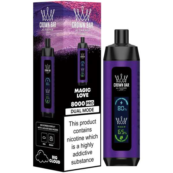 A Magic Love Al Fakher Crown Bar 8000 Pro – Sweet Fruits and Refreshing Menthol by Vape4Less.