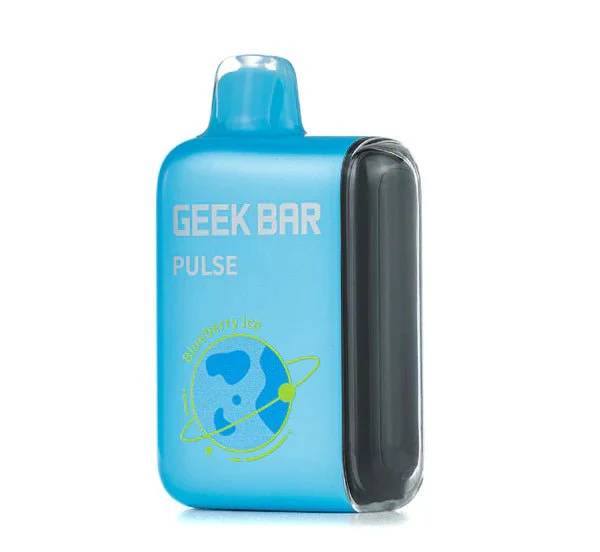 A 16ml Blueberry Ice Geek Bar Pulse combines crisp taste of ripe blueberries layered with an arctic cool finish. —up to 15,000 puffs of fruity delight. by Vape4Less.