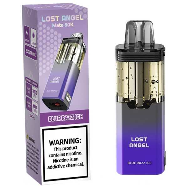 A Blue Razz Ice Lost Angel Mate 50K Pod by Vape4Less.