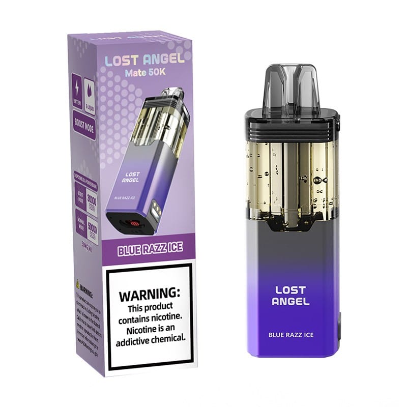 A Blue Razz Ice Lost Angel Mate 50K Pod by Vape4Less.