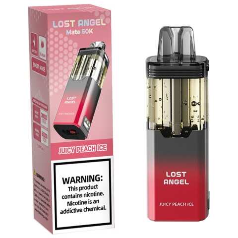 A Juicy Peach Ice Lost Angel Mate 50K Pod by Vape4Less.