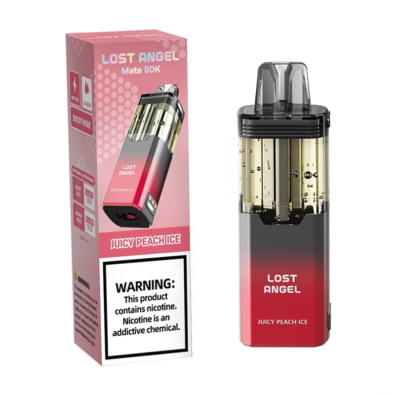 A Juicy Peach Ice Lost Angel Mate 50K Pod by Vape4Less.