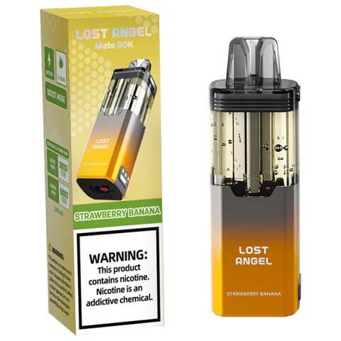 A Strawberry Banana Lost Angel Mate 50K Pod by Vape4Less.