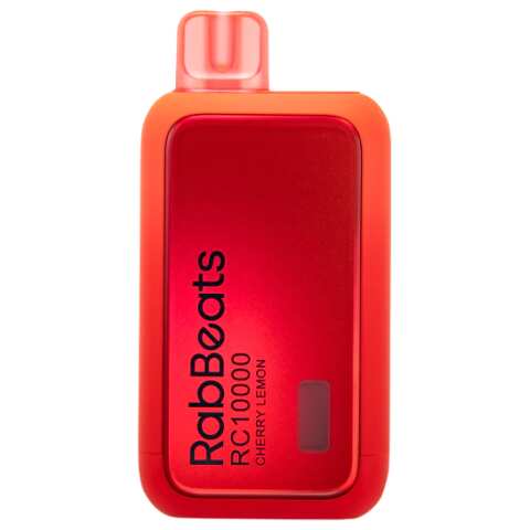 A 18ml Cherry Lemon RabBeats RC10000 Flavor Description Flavor: Cherry Lemon – Rabbeats 10K blends bold cherry with zesty lemon in a refreshingformula. Enjoy up to 10,000 puffs in this rechargeable disposable with dual mesh coils and a smart display. by Vape4Less.