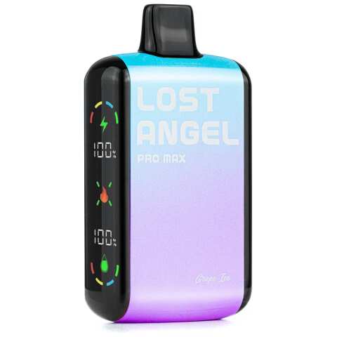A 16ml Grape Ice Lost Angel Pro Max 20K disposable vape by Vape4Less.