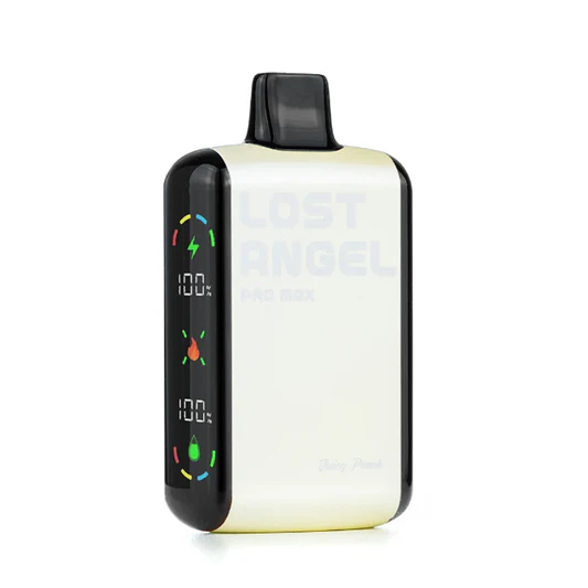 A 16ml Juicy Peach Lost Angel Pro Max 20K disposable vape by Vape4Less.