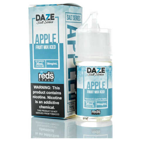 A 30ml bottle of Fruit Mix Iced Apple Redsbottle by Vape4Less.