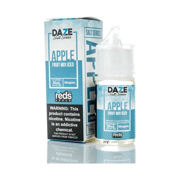 A 30ml bottle of Fruit Mix Iced Apple Redsbottle by Vape4Less.