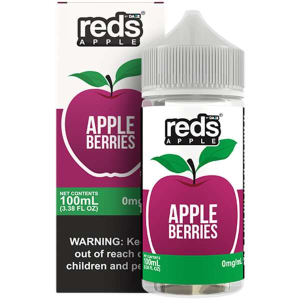 A 100ml bottle of Berries Apple Reds 100ml vape juice bottle by Vape4Less.