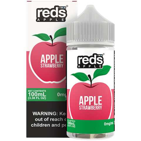 A 100ml bottle of Strawberry - Apple Reds 100ml by Vape4Less.