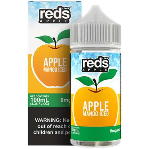 A 100ml bottle of Mango Iced - Apple Reds 100ml by Vape4Less.