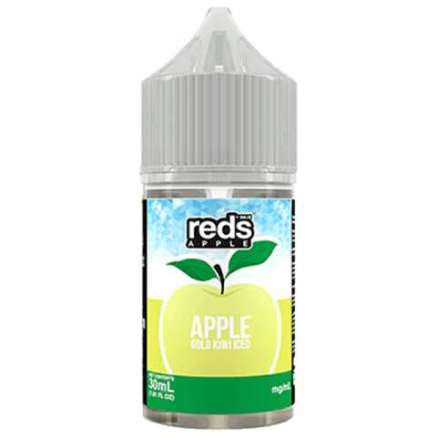 A 30ml bottle of Gold Kiwi Iced Apple Redsbottle by Vape4Less.