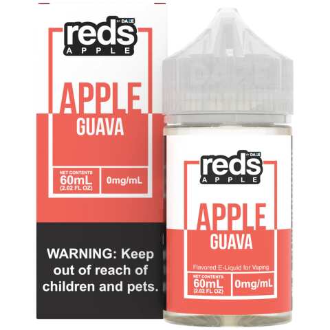 A 60ml bottle of Guava - Apple Reds 60ml by Vape4Less.