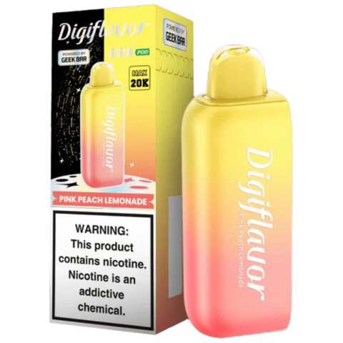 A Pink Peach Lemonade Geek Bar Digiflavor BRK 20K Pod by Vape4Less.