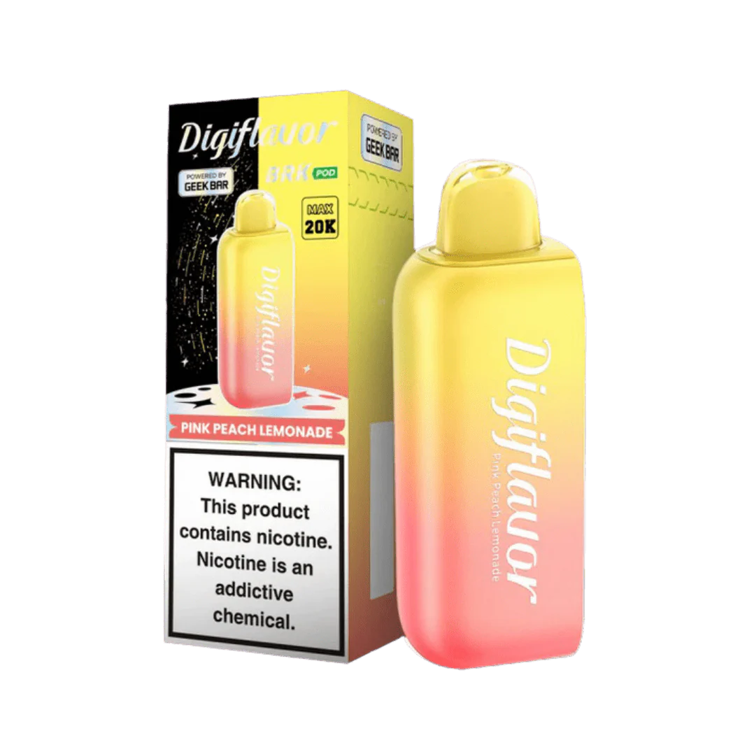 A Pink Peach Lemonade Geek Bar Digiflavor BRK 20K Pod by Vape4Less.