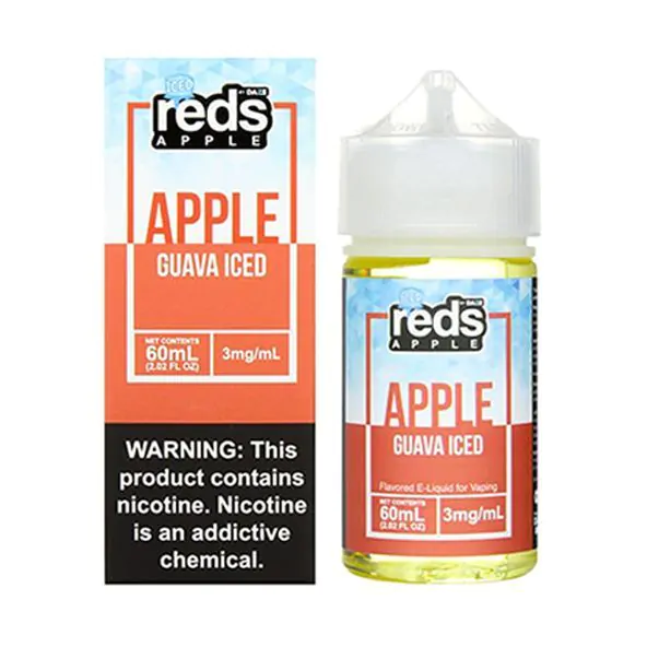 A 60ml bottle of Guava Ice - Apple Reds 60ml by Vape4Less.