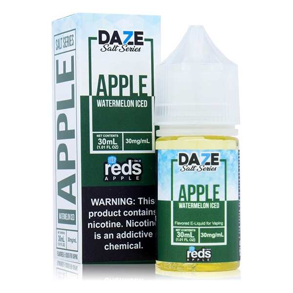 A 30ml bottle of Watermelon Iced by Apple Redsbottle by Vape4Less.