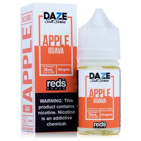 A 30ml bottle of Guava Apple Redsbottle by Vape4Less.