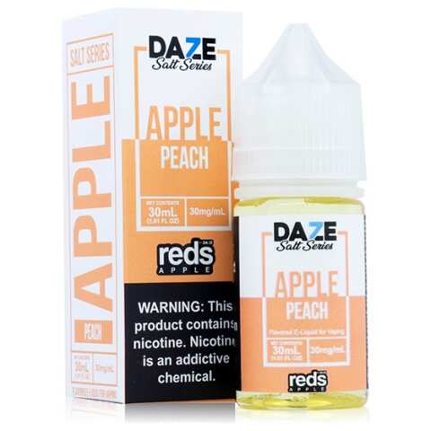A 30ml bottle of Peach Apple Redsbottle by Vape4Less.
