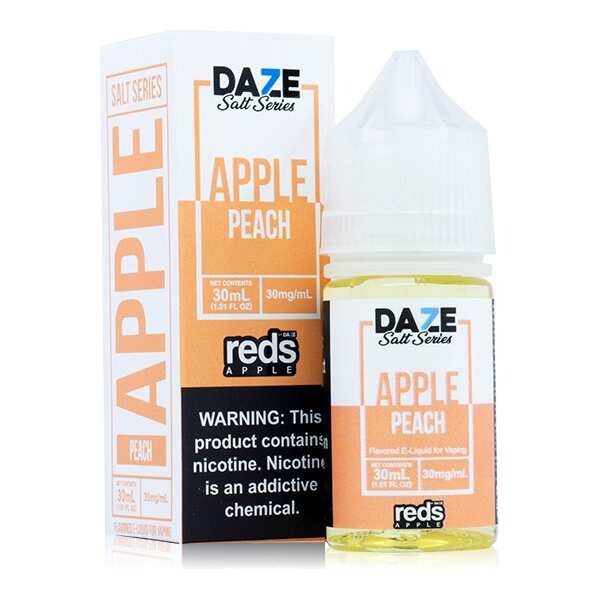 A 30ml bottle of Peach Apple Redsbottle by Vape4Less.