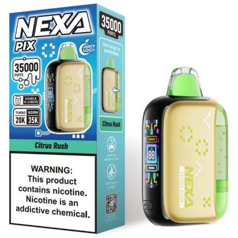 A 16ml Citrus Rush Nexa Pix 35K by Vape4Less.