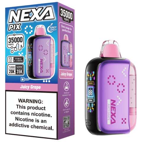 A 16ml Juicy Grape Nexa Pix 35K by Vape4Less.