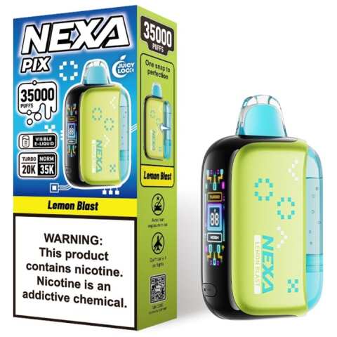 A 16ml Lemon Blast Nexa Pix 35K by Vape4Less.