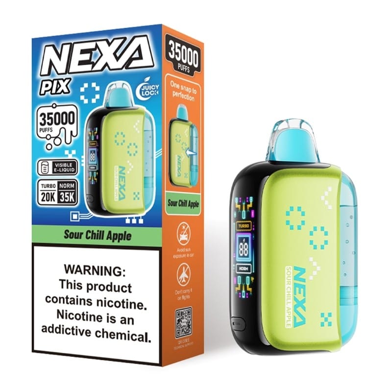 A 16ml Sour Chill Apple Nexa Pix 35K by Vape4Less.