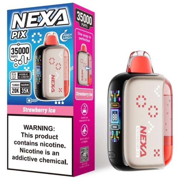 A 16ml Strawberry Ice Nexa Pix 35K by Vape4Less.