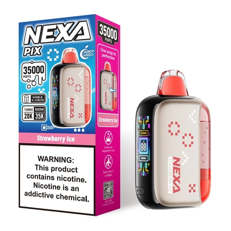 A 16ml Strawberry Ice Nexa Pix 35K by Vape4Less.