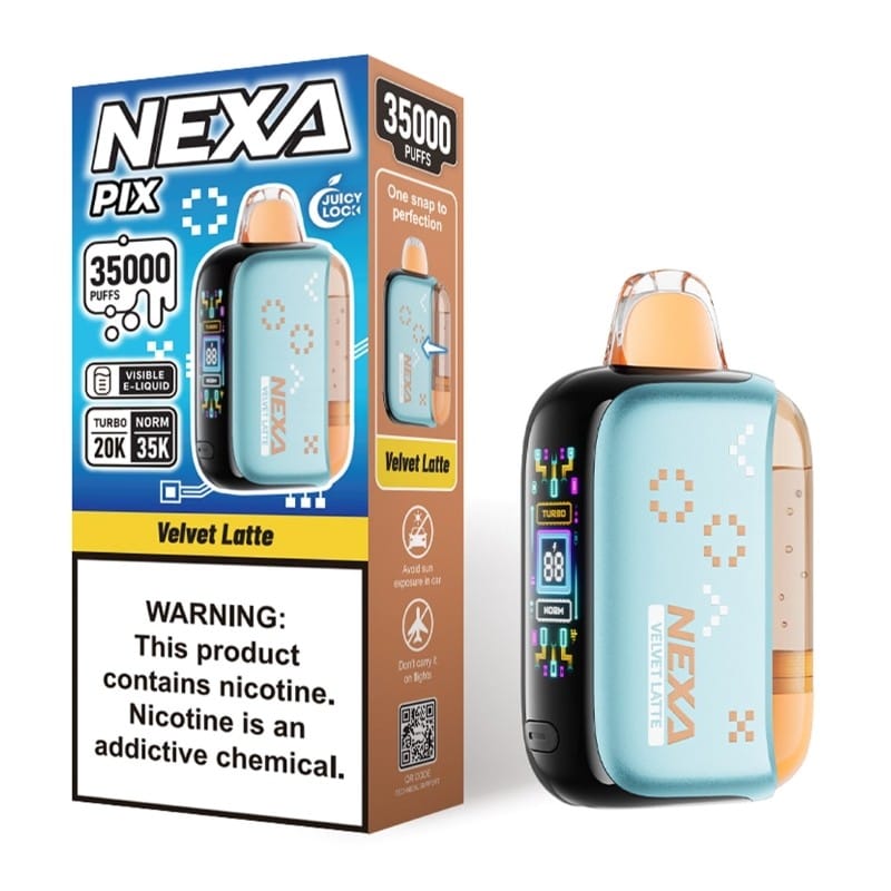 A 16ml Velvet Latte Nexa Pix 35K by Vape4Less.