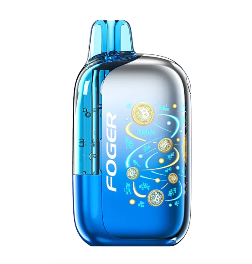 A Blue Razz Ice Foger Bit 35K disposable vape 35000 puffs sweet tart blue raspberry candy menthol flavor by Vape4Less.
