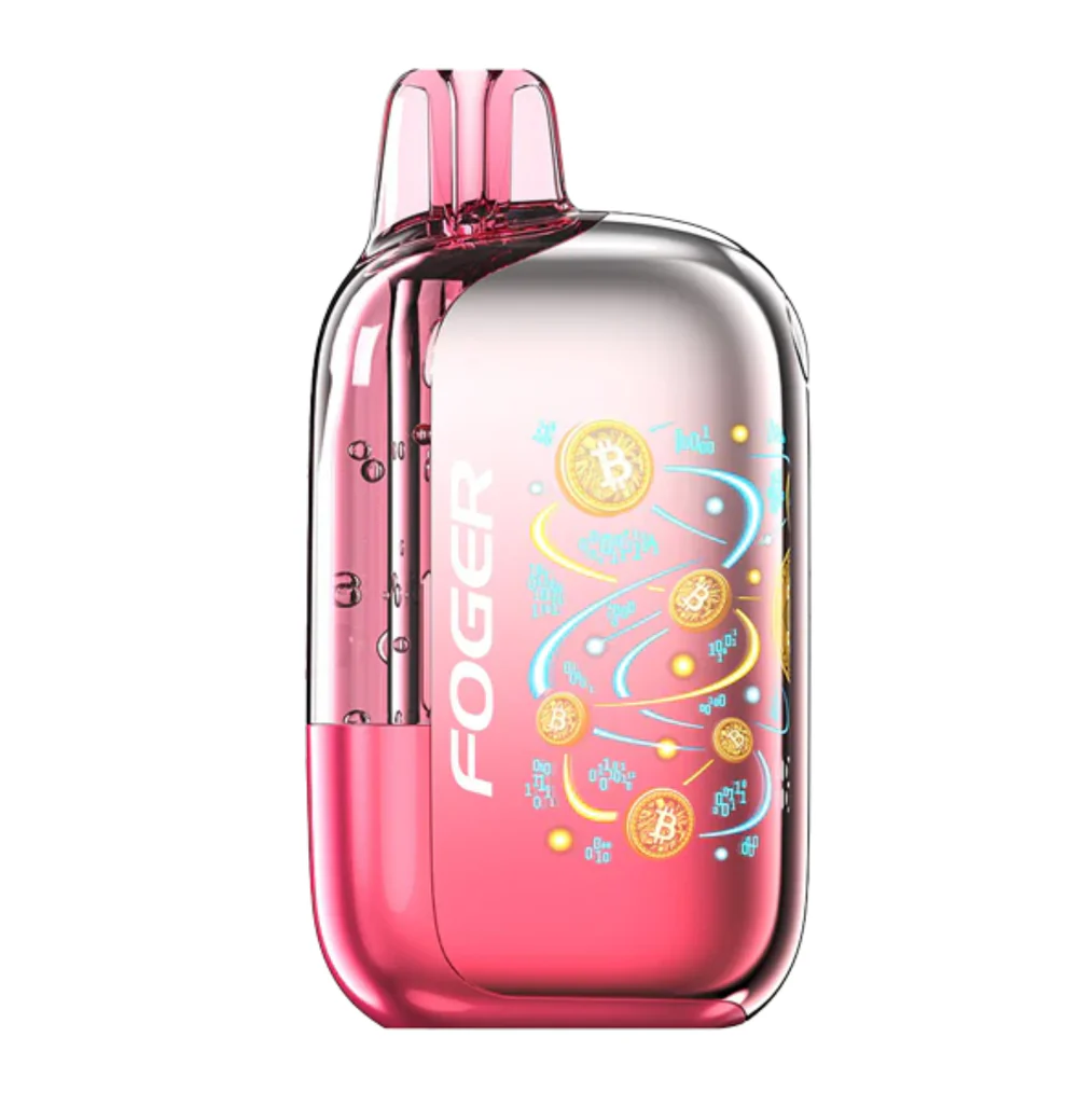 A Strawberry Burst Foger Bit 35K disposable vape 35000 puffs sweet ripe strawberry candy flavor by Vape4Less.