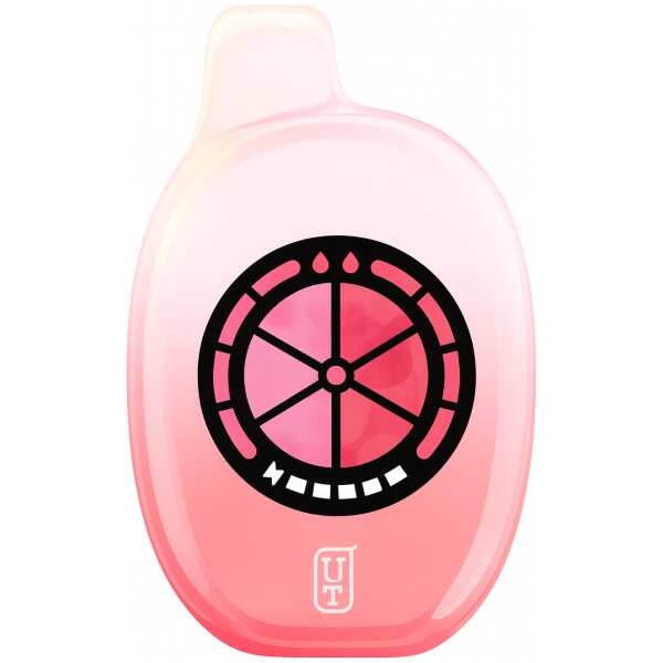 A 16ml Aloe Watermelon / Sour Sweet UT 50K disposable vape with aloe leaf and watermelon artwork on sleek device design. by Vape4Less.