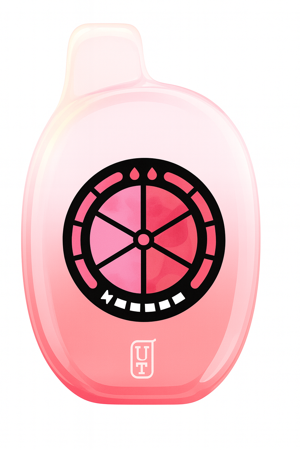 A 16ml Aloe Watermelon / Sour Sweet UT 50K disposable vape with aloe leaf and watermelon artwork on sleek device design. by Vape4Less.