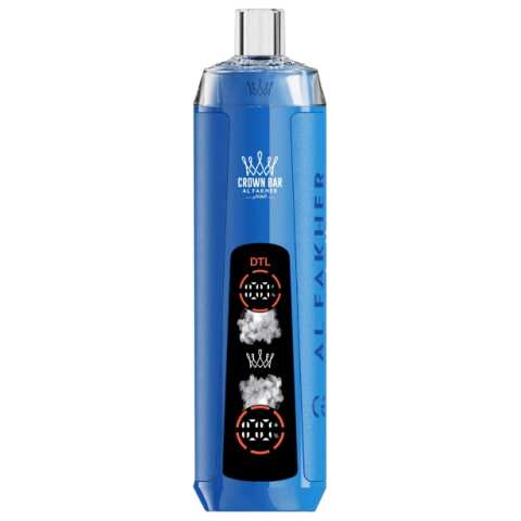 A Blueberry Raspberry Al Fakher Crown Bar 8000 Pro disposable vape 8000 puffs mixed berry shisha flavor by Vape4Less.