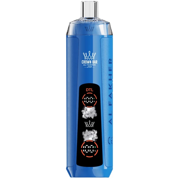 A Blueberry Raspberry Al Fakher Crown Bar 8000 Pro disposable vape 8000 puffs mixed berry shisha flavor by Vape4Less.