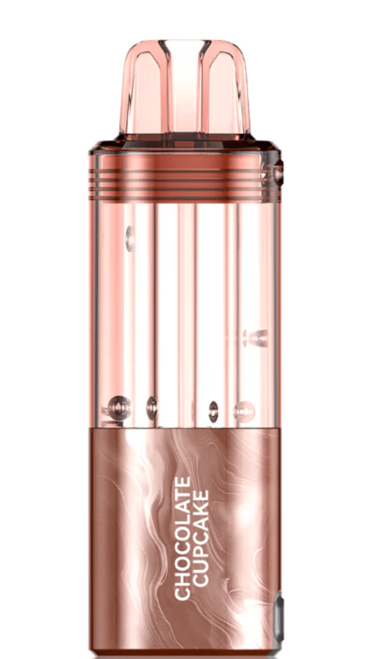 A Chocolate Cupcake Foger Switch Pro Pod 30K disposable pod showing chocolate cupcake graphic by Vape4Less.