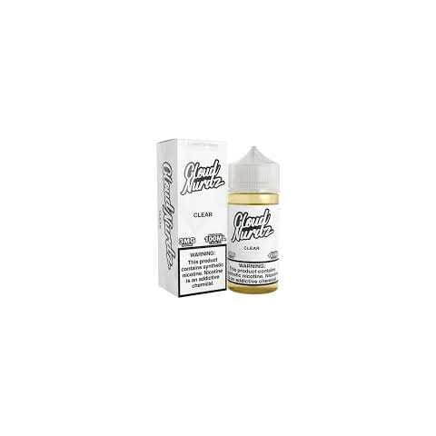 A 100ml Clear Cloud Nurdz 100ml bottle unflavored e-juice 70VG/30PG dilution base by Vape4Less.
