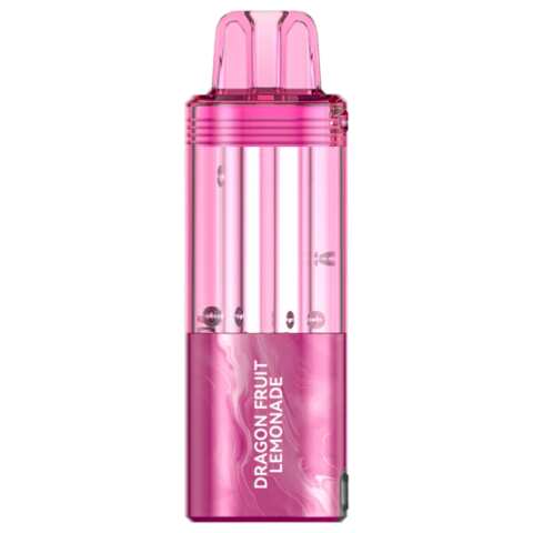 A Dragon Fruit Lemonade Foger Switch Pro Pod 30K disposable vape with dragon fruit and lemonade imagery and sleek gradient design. by Vape4Less.