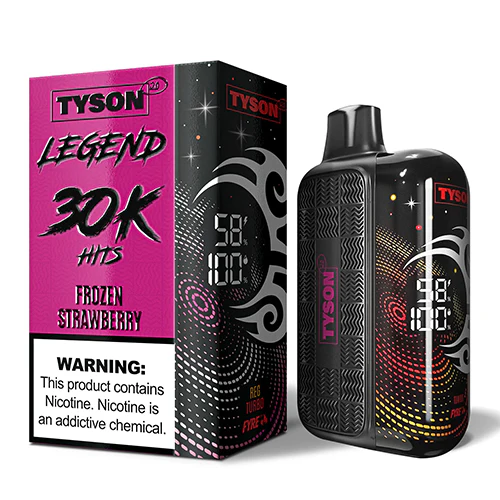 Frozen Strawberry Tyson 2.0 Legend 30K A 16ml Frozen Strawberry Tyson 2.0 Legend 30K disposable vape 30000 puffs sweet ripe strawberry menthol icy flavor by Vape4Less.