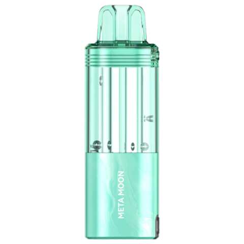 A Meta Moon Foger Switch Pro Pod 30K disposable vape with cosmic-themed design and cool blue fruit imagery. by Vape4Less.