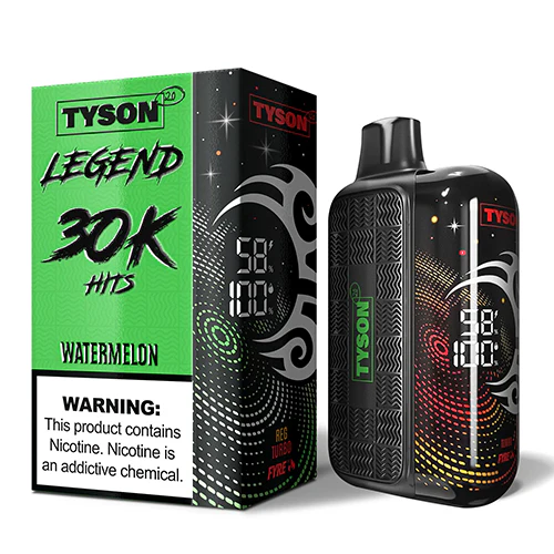 Watermelon Tyson 2.0 Legend 30K A 16ml Watermelon Tyson 2.0 Legend 30K disposable vape 30000 puffs sweet juicy crisp refreshing flavor by Vape4Less.