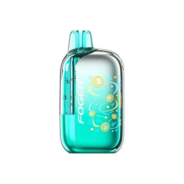 A Sour Blueberry Gush Foger Bit 35K disposable vape with blueberry and sour candy-inspired graphics. by Vape4Less.