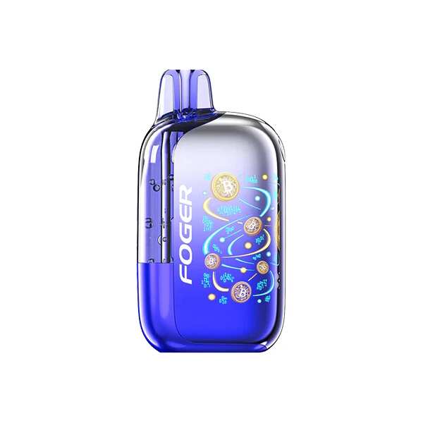 A Sour Blackberry Gush Foger Bit 35K disposable vape with blackberry and sour candy-themed design. by Vape4Less.