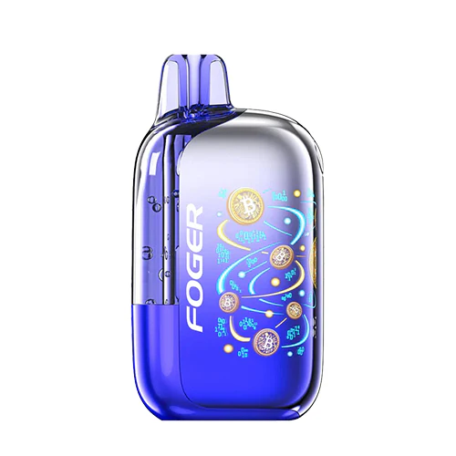 A Sour Blackberry Gush Foger Bit 35K disposable vape with blackberry and sour candy-themed design. by Vape4Less.
